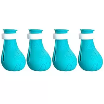 4шт чехол для кошачьих лапок многофункциональный силиконовый предотвращающий царапины регулируемые чехлы для кошачьих лапок синий