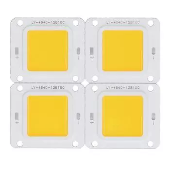 4шт COB чип 3200K 60W 30?Светодиодный источник света 34 В для точечного светильника DIY, потолочного светильника, теплый белый цвет
