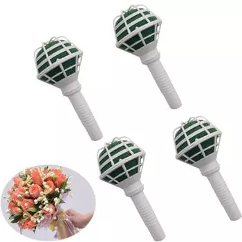 4шт держатель для свадебного букета невесты цветочный оазис букет держатель для свадебного цветочного украшения своими руками белый