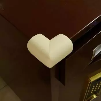 4шт. Детская защита для уголков, защита для детской мебели, защита углов, защита для детского стола бежевый