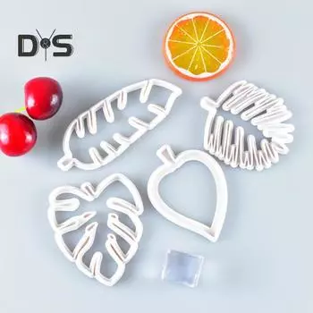 4шт форма для торта в форме листа DIY ремесленные принадлежности пластиковые украшения печенья резак для печенья