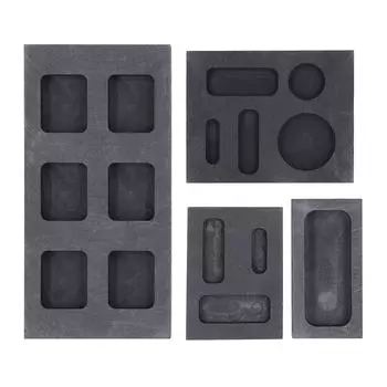 4шт графитовый тигель металлический плавильный слиток тигель высокотемпературный стойкий литьевой комплект для золота