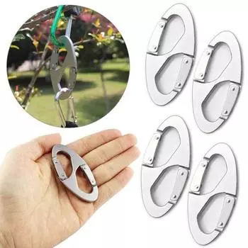 4шт карабин зажим брелок зажим крючок нержавеющие коррозионностойкие крючки-защелки