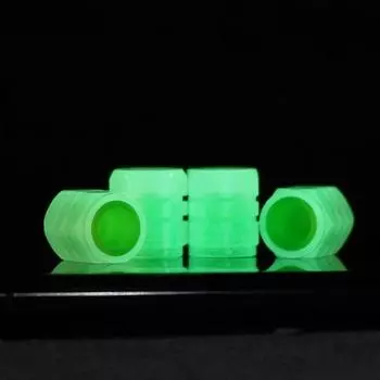 4шт компактный универсальный легкий монтаж мотоцикла шинный клапан флуоресцентный эффект скутер для автомобиля зелёный