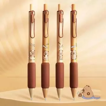 4шт/комплект мягкая на ощупь быстросохнущая шариковая ручка Capybara инструмент для письма style 4