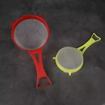 4шт/комплект пластиковый сито с ручкой дуршлаг многофункциональное сито для муки сахарная пудра random color