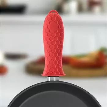 4шт/комплект силиконовый чехол для ручки кастрюли нескользящий чехол для ручки кастрюли теплоизоляционный чехол мягкий устойчивый к высоким температурам чехол для ручки чёрный