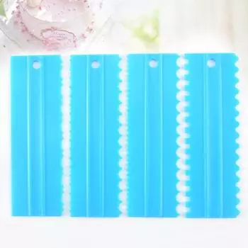 4шт Кондитерские скребки Антипригарный противоизносный 4 цвета Хороший торт Крем Шпатели DIY Инструменты для выпечки Кухонные принадлежности розовый