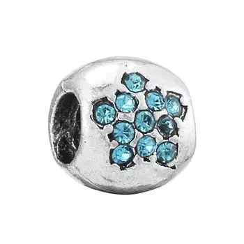 4шт / Лот 2022 Новый модный хрустальный цветок Фея Бусины Шармы Подходит оригинальный стерлинговый серебро цвет бренд браслеты для женщин ювелирные изделия 4pcs