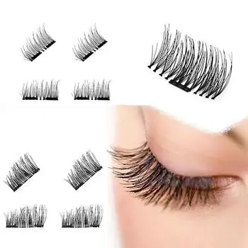 4шт магнитные ресницы магнит накладные модные ресницы без клея 3D многоразовые пушистые Single Magnetic 006