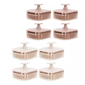 4шт массажер для волос и кожи головы улучшает кровообращение удаление перхоти глубокое очищение эргономичный дизайн шампунь Skin Color