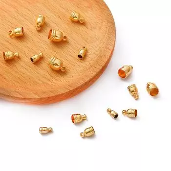 4шт медная кисточка шляпа шапка подвеска-подвеска для изготовления ювелирных изделий своими руками 4x8mm золотой