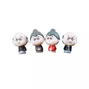 4шт миниатюрная старая бабушка дедушка кукла украшения домашний сад ремесла украшения