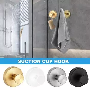 4шт настенные крючки нержавеющие устойчивые к коррозии простая установка нержавеющая сталь водонепроницаемая присоска 4pcs золотистый