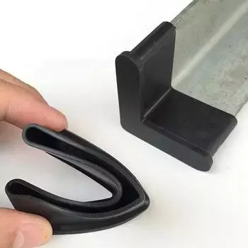 4шт прорезной уголок для полки, железная кровать, L-образная резиновая основа, накладка на ножку, защитный резиновый чехол