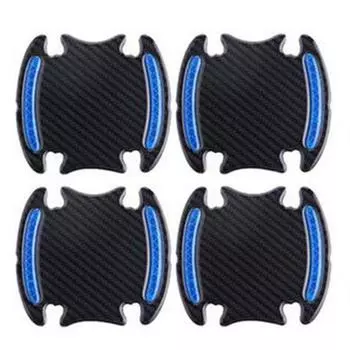 4шт против царапин автомобильная дверная ручка чаша светоотражающие наклейки полоса защитная пленка 2 красный