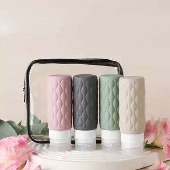 4шт прозрачный пластиковый пустой флакон маленький флакон 100мл One Size