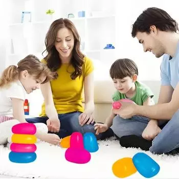 4шт. Радужная конфета-сжиматель, игрушка для снятия стресса, разноцветные леденцы, сенсорная игрушка