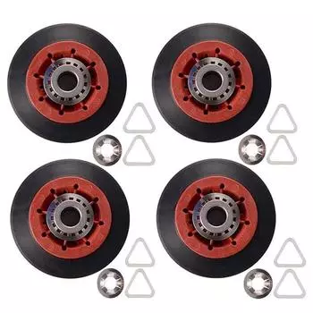 4шт роликовый барабанный сушильный барабан подходит для Whirlpool, Kenmore - 8536974 заменяет, 8536973, W10314171, WPW10314173, PS11752609 CHINA