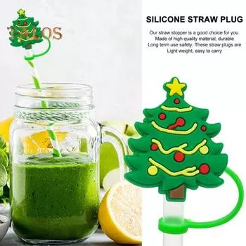 4шт рождественские соломенные чехлы с ручкой креативной формы уникальный дизайн пищевой стакан соломенные топперы 4pcs