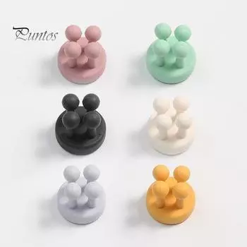 4шт силиконовый держатель для зубных щеток многофункциональные крючки простая установка самоклеящиеся одинарные крючки для зубных щеток розовый