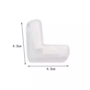 4шт силиконовый детский защитный уголок для мебели, защитный край от столкновений прозрачный