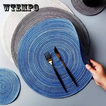 4шт Скандинавский стол Изоляция Коврик Анти-ошпаривание Коврик Домашний настольный коврик Скатерть Коврик 11cm кофейный