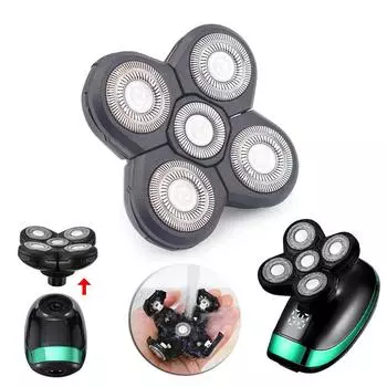 4шт сменная головка бритвы электрическая бритва 5D независимая 5 режущая плавающая головка водонепроницаемое лезвие из нержавеющей стали