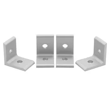 4шт Соединительный уголок Угловой кронштейн Соединительный узел Алюминиевый профиль (Белый 2020А) белый