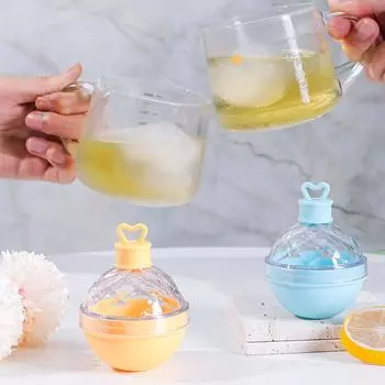 4шт создатель ледяных шариков, большие силиконовые круглые формы для кубиков льда, лоток для льда для виски 4Pcs