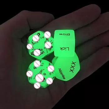 4шт светящиеся взрослые любовники медовый месяц катящиеся кости эротические игры секс-игрушки поставки