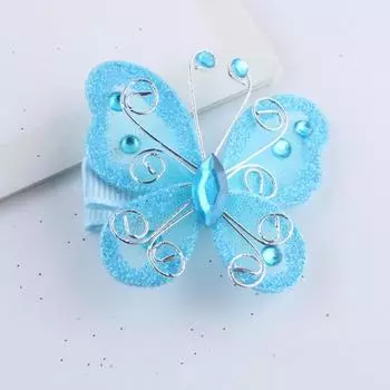 4шт тонкие привлекательные удобные заколки для волос бабочка форма головной убор на новый год красный