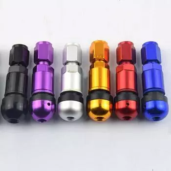 4шт универсальные автомобильные мотоциклетные бескамерные колеса шины клапанные стержни алюминиевый стержень шины серебряный