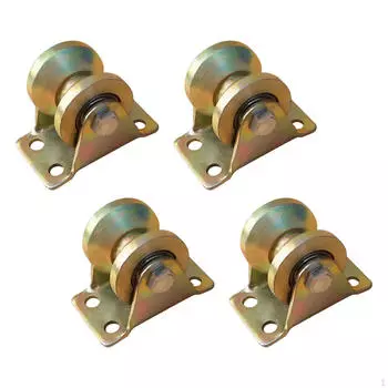 4шт V-образные гусеничные колеса, раздвижные роликовые направляющие, фиксированный шкив, фитинг, ролики, дверь