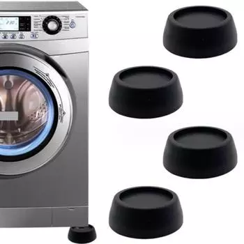 4шт виброгасители стиральная машина TPR противоскользящая противоударная сушилка резиновые ножки черный 4PCS чёрный