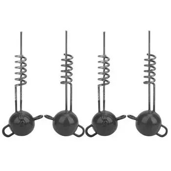 4шт винт фиксированный рыболовная приманка круглая головка джиг грузило противовес блок вставка в мягкий пластик