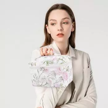 4шт женская косметичка стеганая дорожная косметичка цветочная хлопковая косметичка органайзер для туалетных принадлежностей