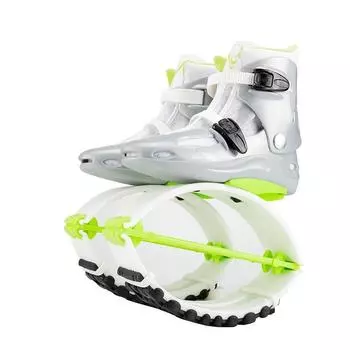 4T Ботинки для прыжков с отскоком в помещении и на открытом воздухе Бодибилдинг Обувь для прыжков L (36-38) 50kg-90kg серебряный/зелёный