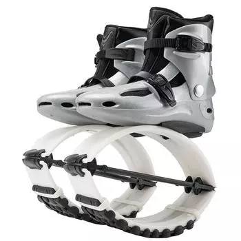 4T Обувь для прыжков в стиле кенгуру, уличные ботинки для бодибилдинга, эластичные ботинки для прыжков с отскоком в помещении L (36-38) 50kg-90kg серебро белый