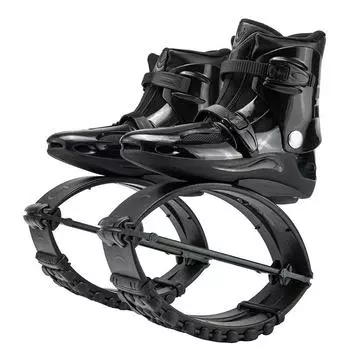 4T Весенняя обувь для прыжков в помещении, фитнес, бодибилдинг, прыгающие ботинки, уличная обувь с отскоком L 36-38 (50kg-90kg) чёрный