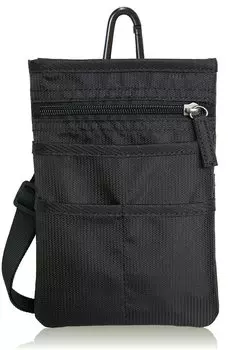 4WAY Mini Sacoche Carabiner Belt Pouch Waist Shoulder Pocket Smartphone Pouch 01 [Monomyth] (Обычный, черный)