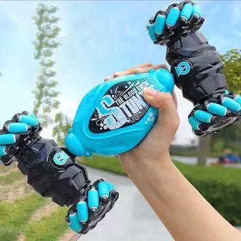 4WD 1:16 трюковый радиоуправляемый автомобиль со светодиодной подсветкой, индукционный деформационный твист, скалолазание, радиоуправляемый автомобиль, электронные игрушки для детей чёрный