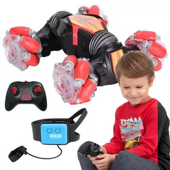 4WD Gesture RC Car Gesture Sensing RC Stunt Car Drift RC Car для мальчиков и девочек 6-12 лет 88A double remote control blue