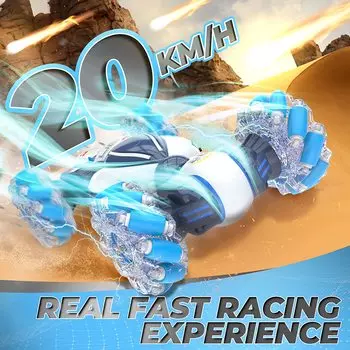 4WD RC трюковая машинка с дистанционным управлением, автомобильные часы с жестами рук, вращающиеся на 360°, внедорожная подъемная выхлопная паяльная лампа, музыкальная игрушка для детей