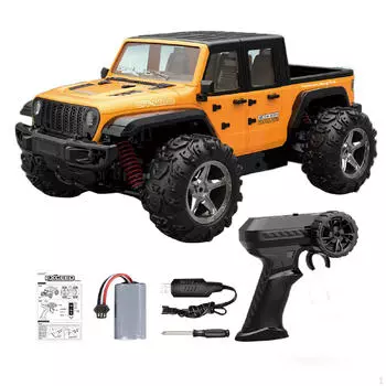 4WD Rock Crawler Модель 1:Машинка на радиоуправлении 20 масштаба для детей 8-13 лет Подарки на праздники жёлтый