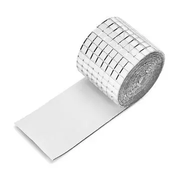 4X100CM 1464 зерна самоклеящиеся мозаичные плитки настенные наклейки инновационные DIY стеклянные зеркала наклейки серебряный