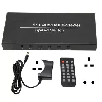 4X1 HD Multimedia Interface Multi Switcher 4 in 1 Out 1080P At 60Hz HD Multimedia Interface Multi UK Plug