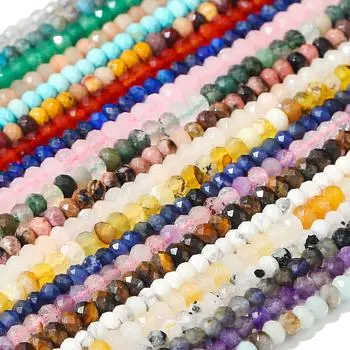 4x2 мм 120 шт. граненый натуральный камень розовый кварц аметисты аквамарины бусины для изготовления ювелирных изделий Green Aventurine