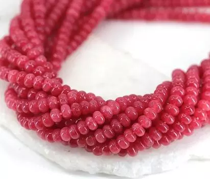 4x6 мм бусины из фиолетового нефрита в форме ронделя 4X6MM