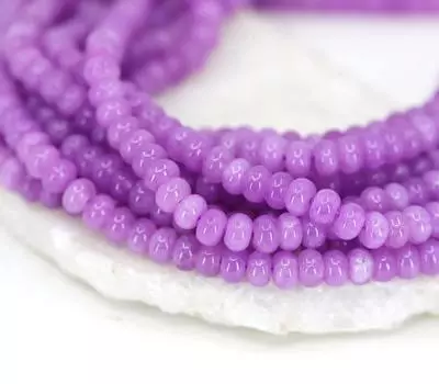 4x6 мм бусины из фиолетового нефрита в форме ронделя 4X6MM